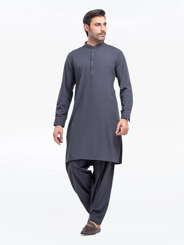 Men's Iron Grey Kurta Shalwar - EMTKST25-99501