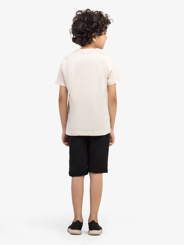 Boy's Off White T-Shirt - EBTTS5-006