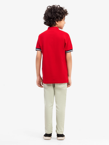 Boy's Red Polo Shirt - EBTPS5-024