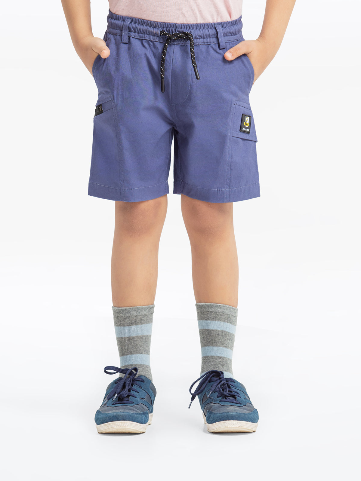 Boy's Mid Blue Shorts - EBBSW23-003
