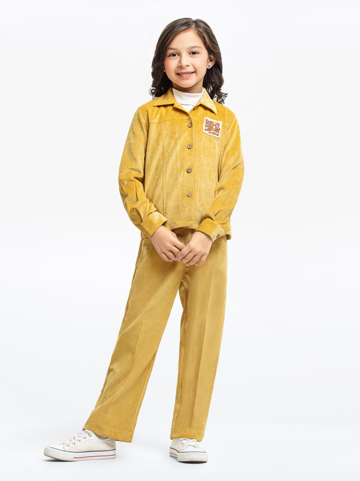 Girl's Mustard Jacket & Trouser - EGTJ2P23-003