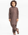 Boy's Brown Kurta Shalwar - EBTKS24-3917