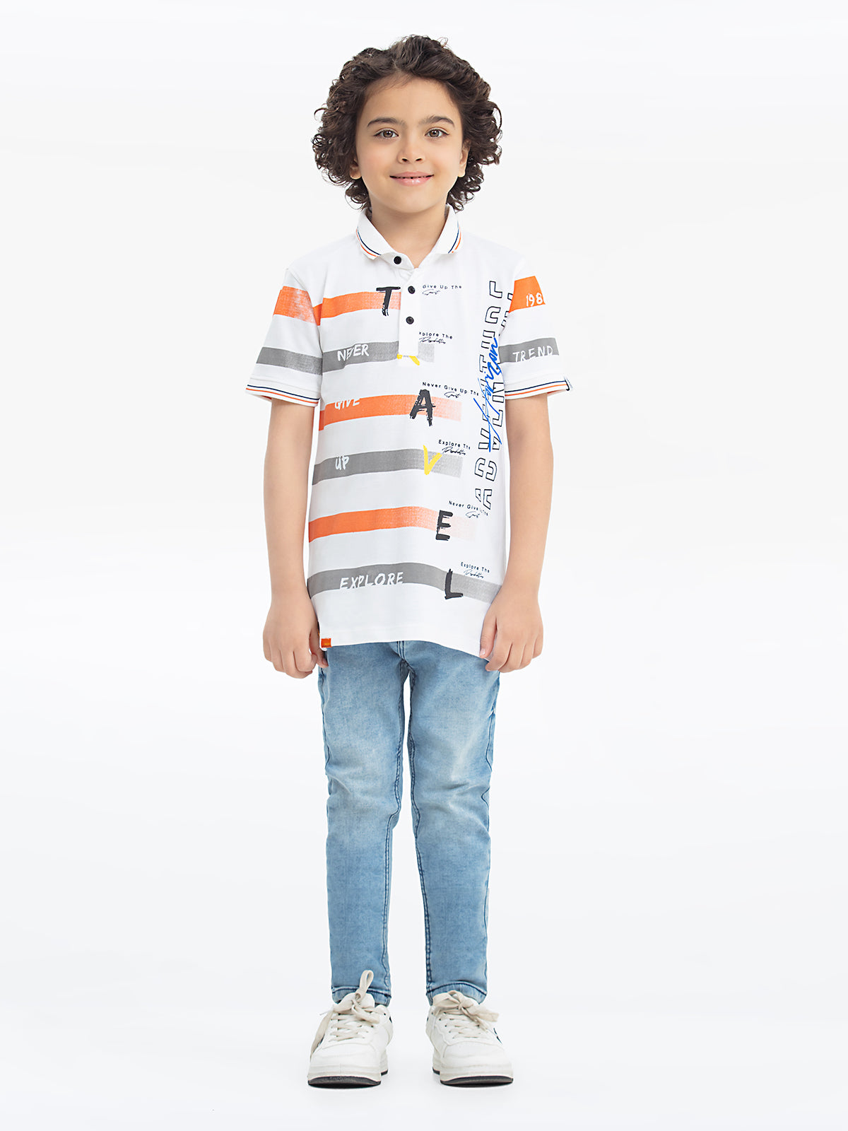 Boy's White Polo Shirt - EBTPS24-016