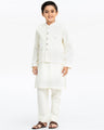 Boy's Cream Waist Coat Suit - EBTWCS23-25182