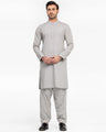 Men's Sage Grey Kurta Shalwar - EMTKS24-41082