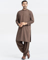 Men's Brown Kurta Shalwar - EMTKS24-41095