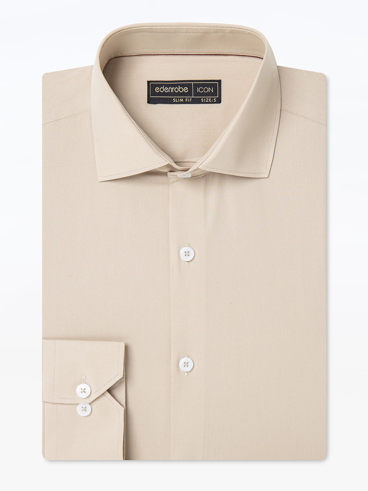 edenrobe Men's Beige Shirt edenrobe Men's Beige Shirt