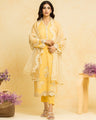 EWU24V7-28770-3P Unstitched Yellow Embroidered Dobby 3 Piece