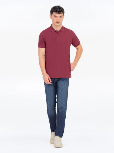 Men's Dark Maroon Polo Shirt - EMTPS5-054