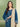 Unstitched Ocean Blue  Embroidered Slub Lawn 3 Piece - EWU5V1-31221-3P