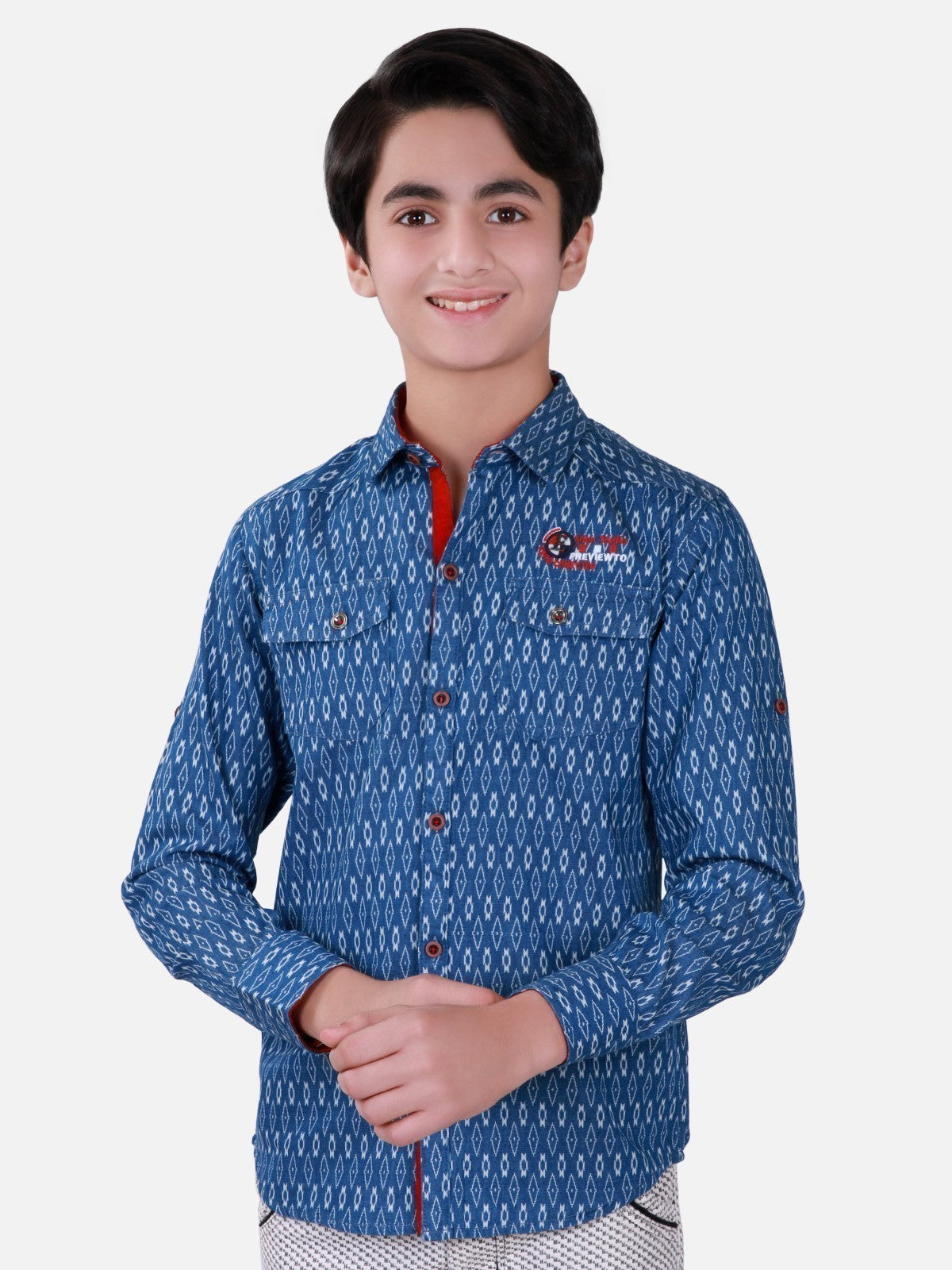 edenrobe Boy's Blue Shirt BTSFS1614306 edenrobe Pakistan