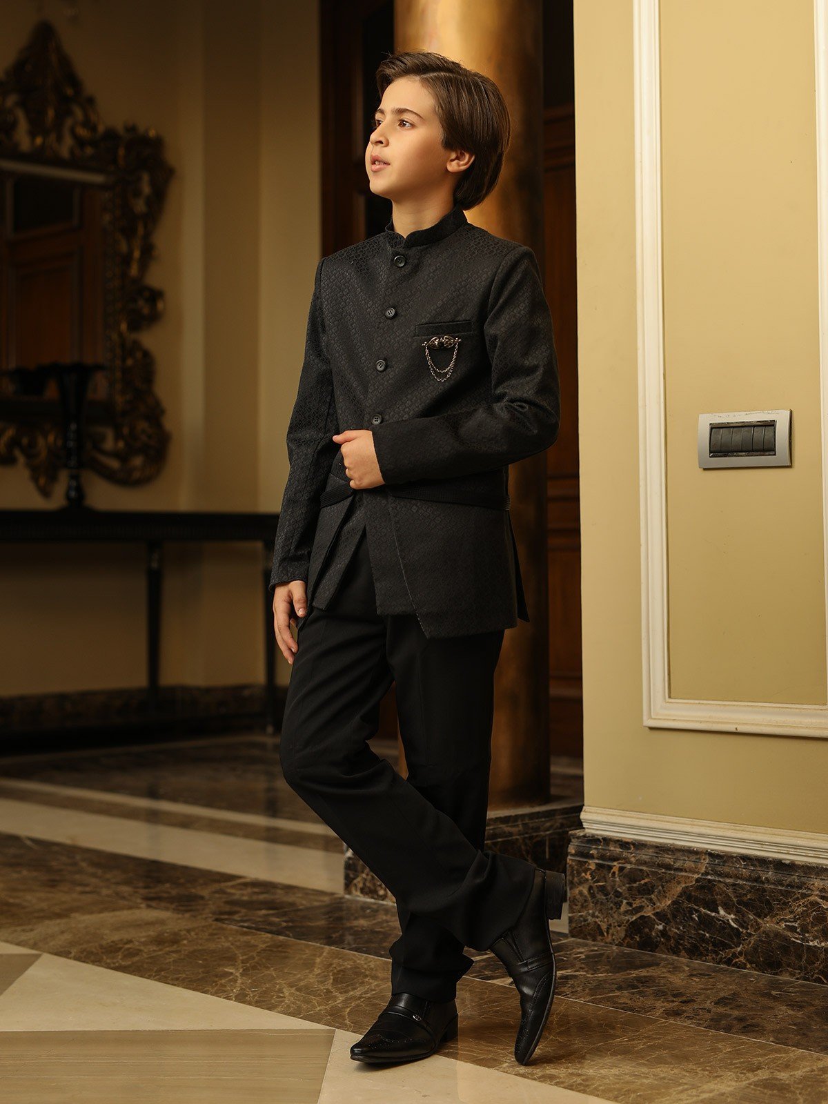 Boy's Black Coat Pant - EBTCP18-4400