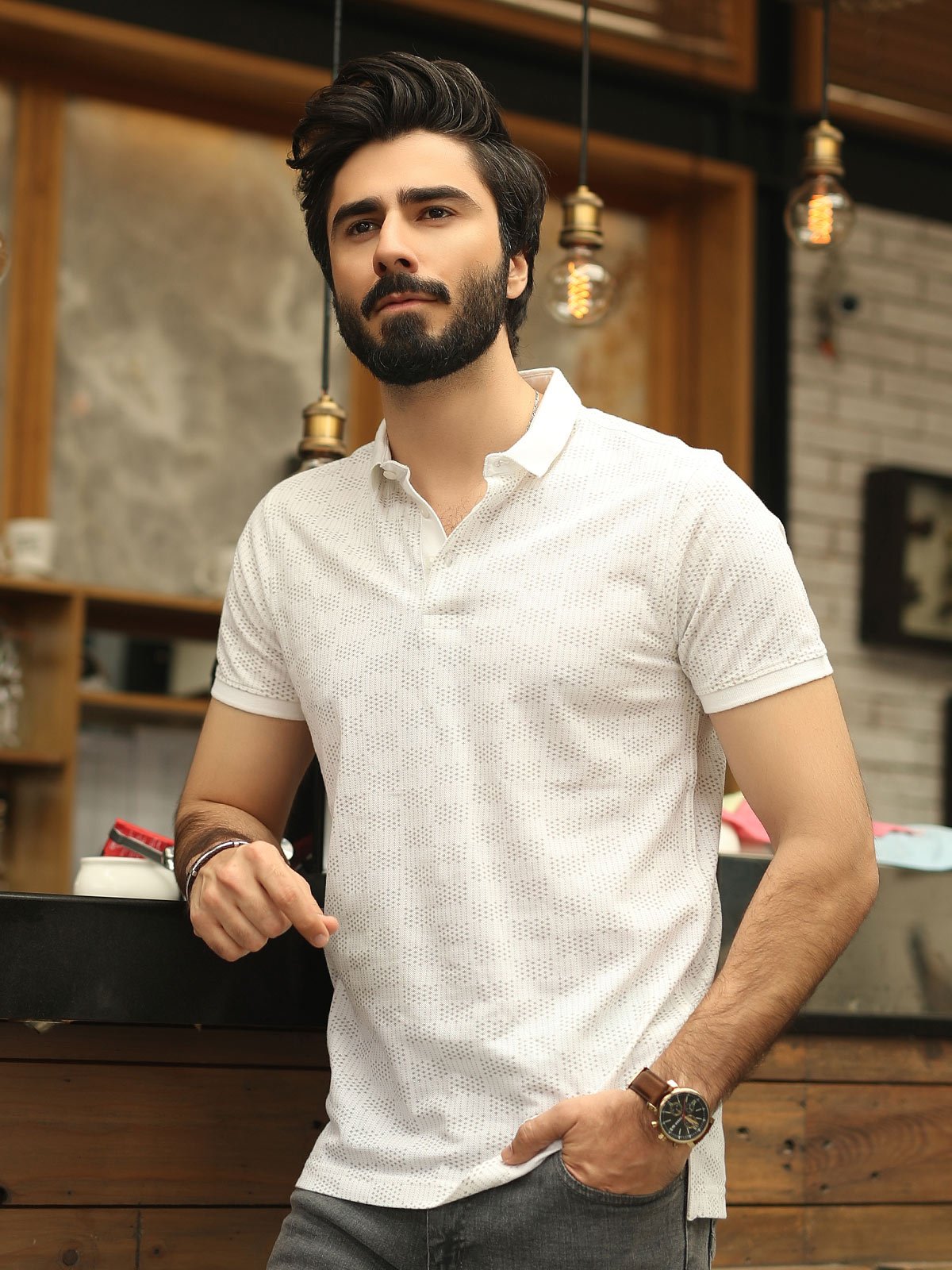 Mens off white polo shirt discount