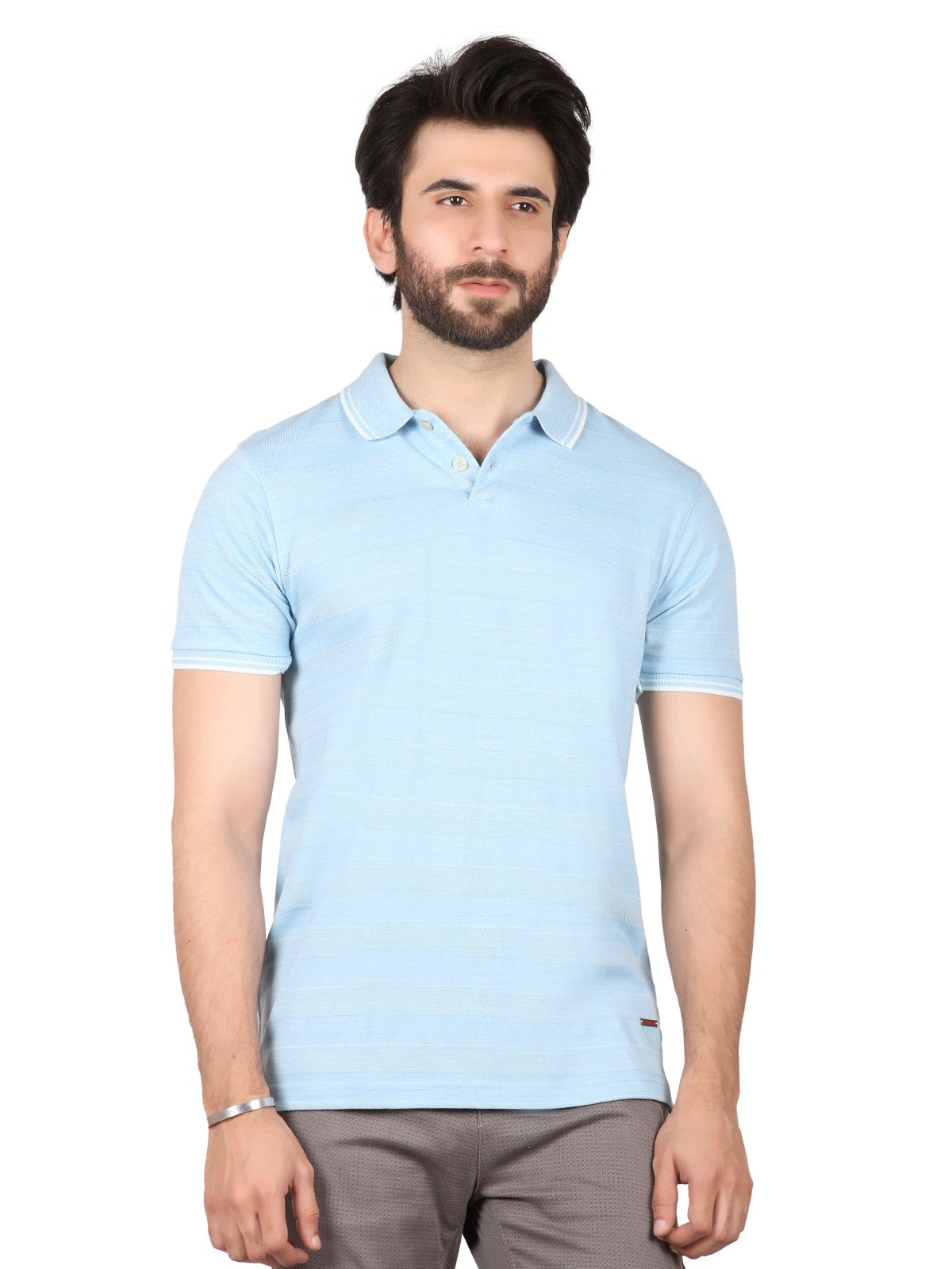 Light blue polo shirt mens deals