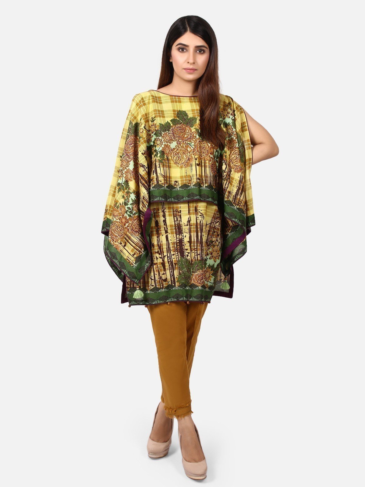 ELU19A1-19619 Unstitched Yellow Printed Lawn 2 Piece