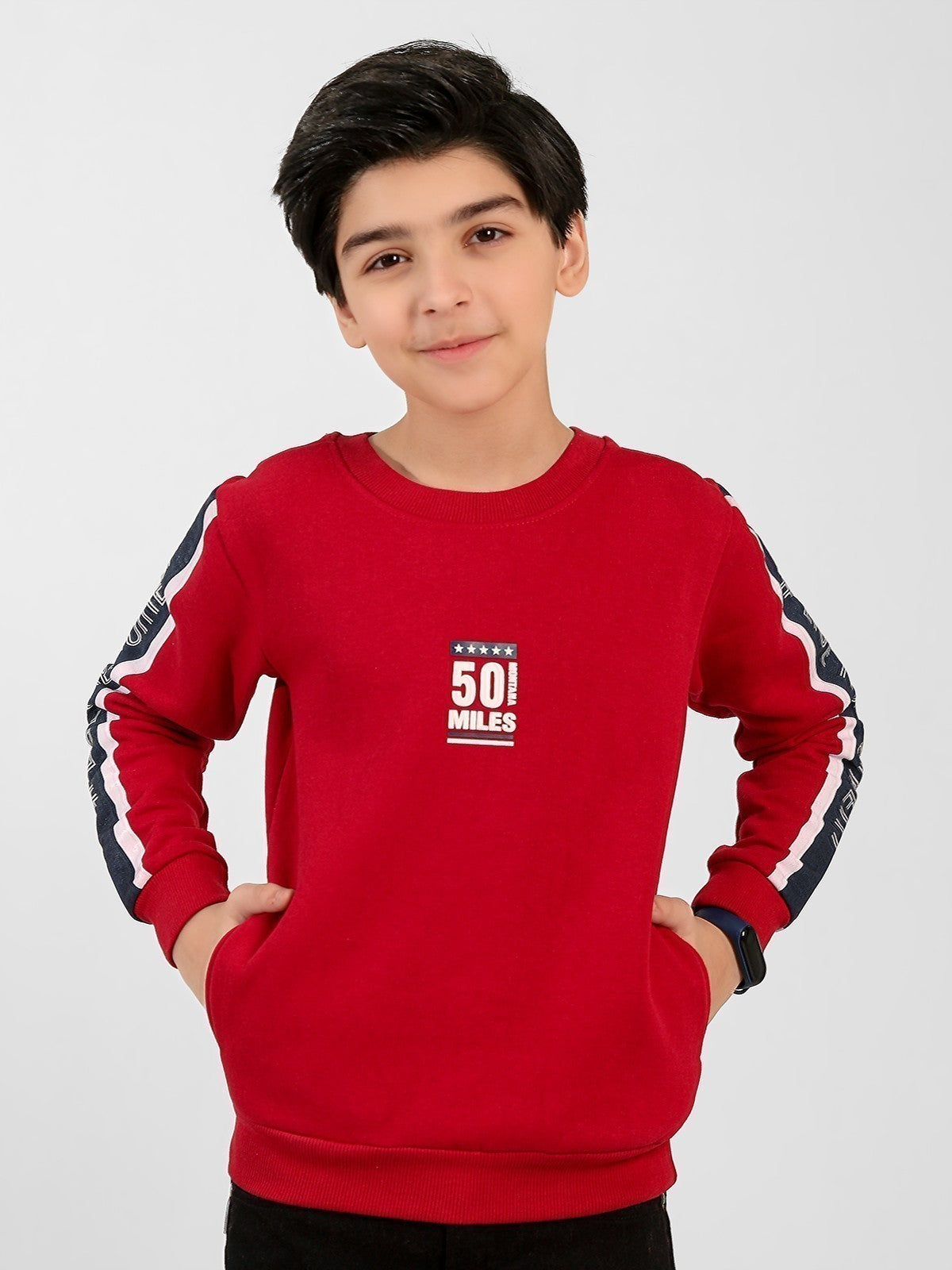 Boy's Maroon Sweatshirt - EBTSS20-002