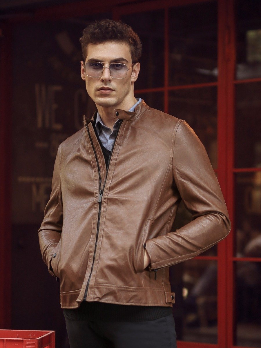 edenrobe Men s Brown Jacket EMTJ20 001 edenrobe Pakistan