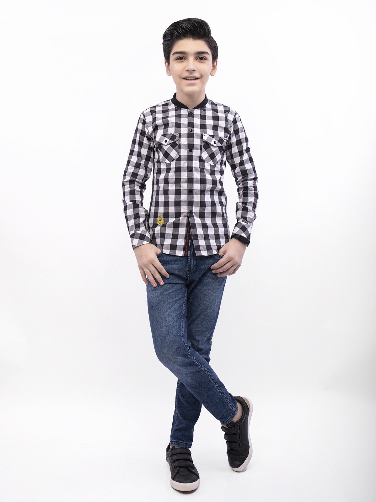 Boy's Black & White Shirt - EBTS21-27360
