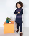 Boy's Purple & Blue Waist Coat Suit - EBTWCS21-25140