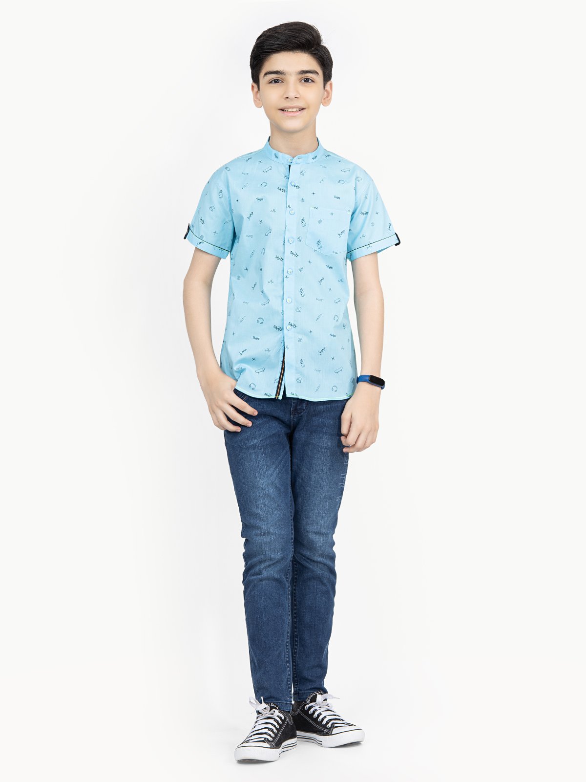Boy's Sky Blue Shirt - EBTS22-27371