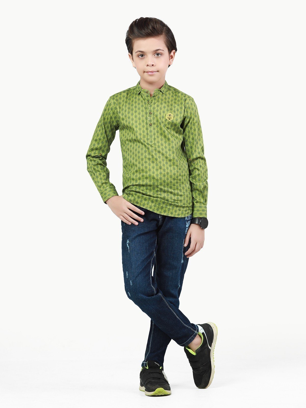 Boy's Green Shirt - EBTS22-27422