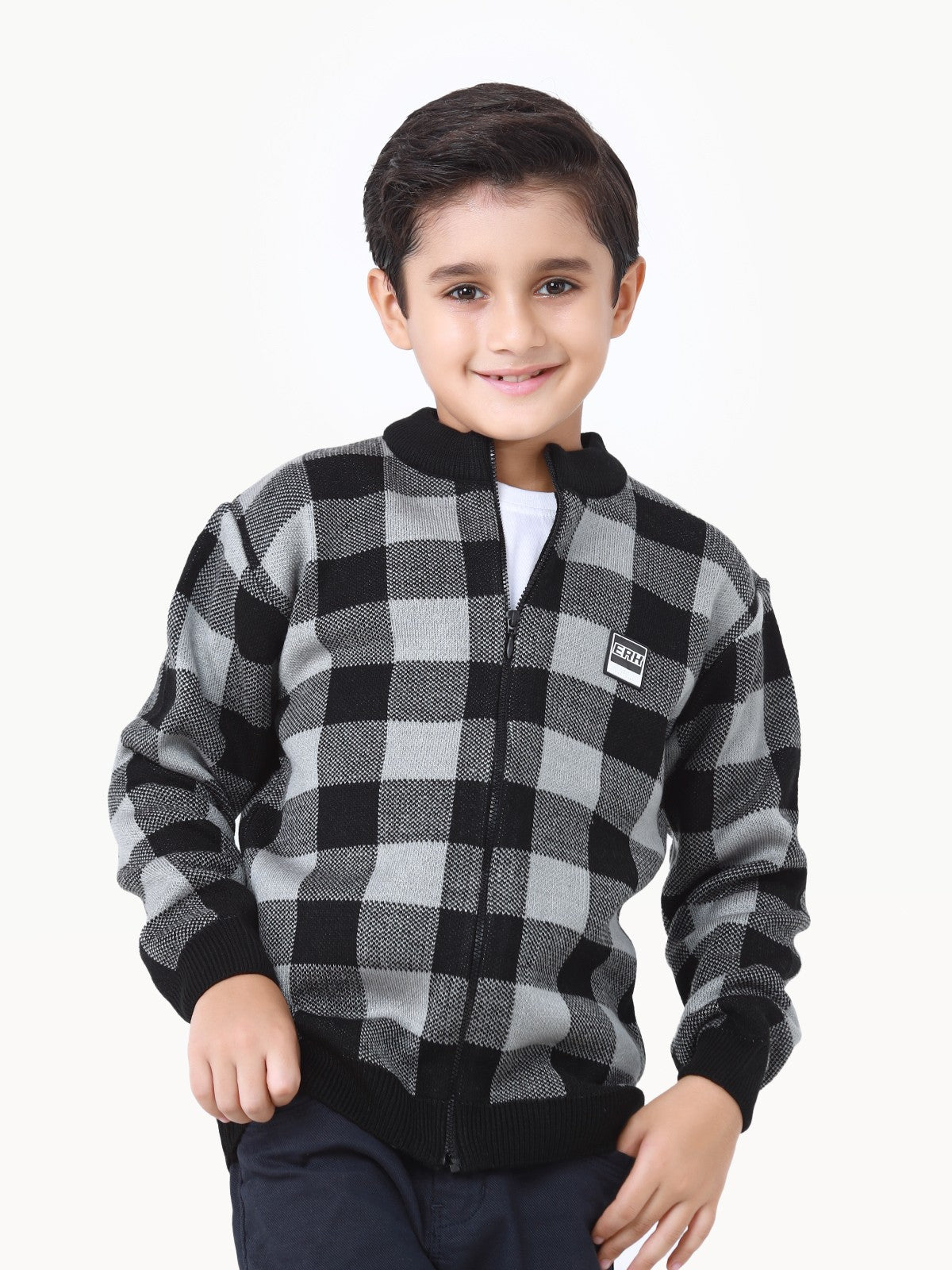 Boy's Black & Grey Sweater - EBTSWT22-018