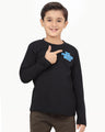 Boy's Black Full Sleeve T-Shirt - EBTGF22-020
