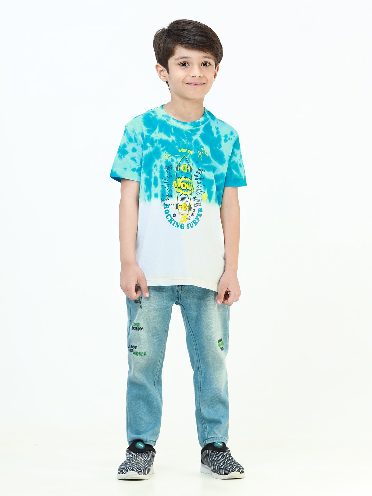 Boy's Blue & White T-Shirt - EBTTS22-035