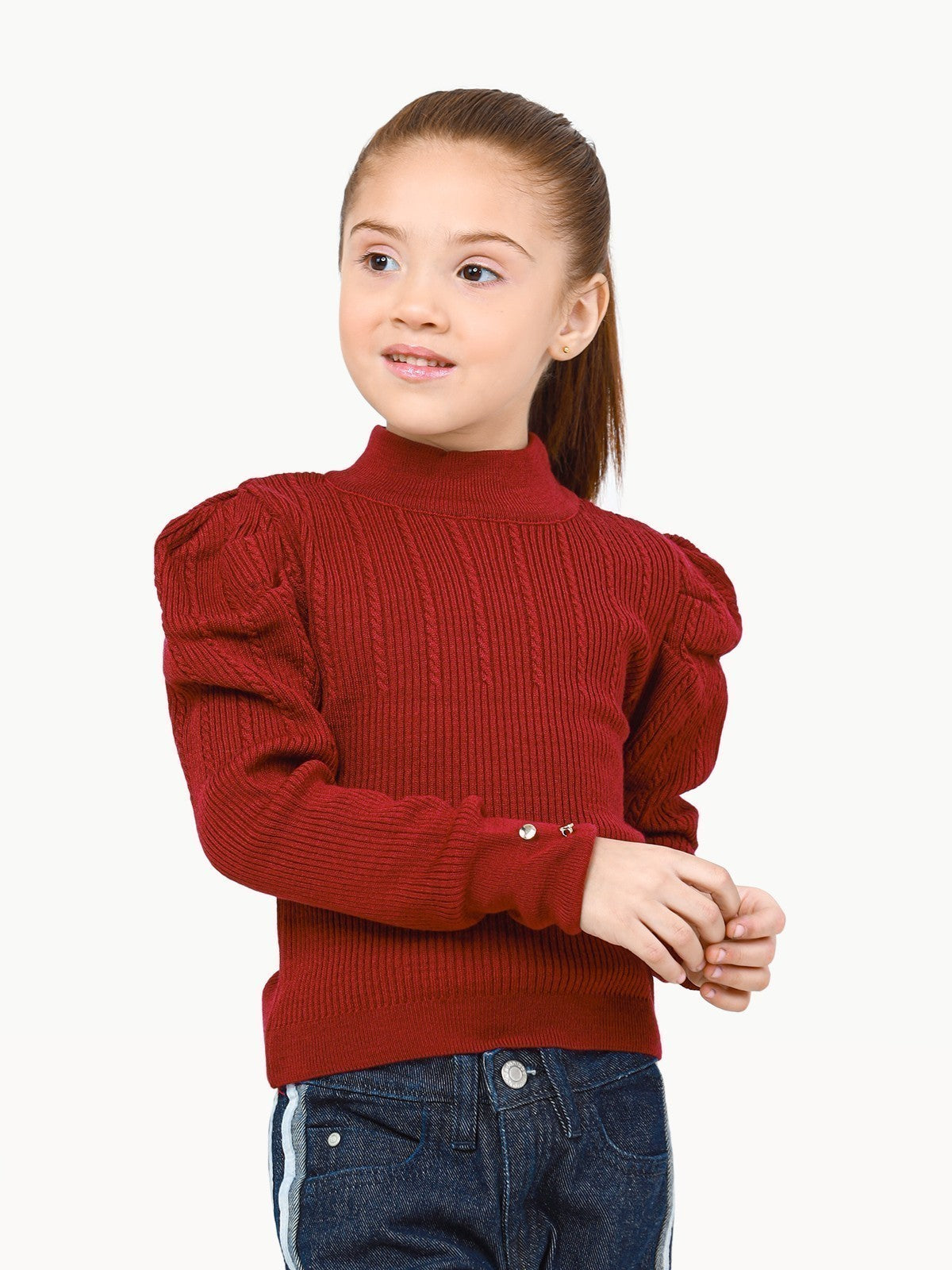 edenrobe Girl s Magenta Sweater EGTSWT22 002 edenrobe Pakistan