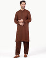 Men's Brown Kurta Shalwar - EMTKS22S-40982