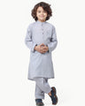 Boy's Ash Grey Kurta Shalwar - EBTKS23-3865