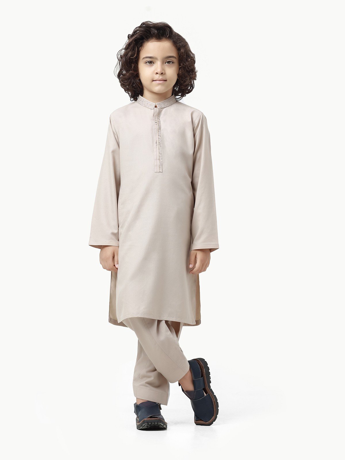 edenrobe Boy's Beige Kurta Shalwar - EBTKS23-3871 – edenrobe Pakistan