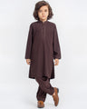 Boy's Brown Kurta Shalwar - EBTKS23-3896