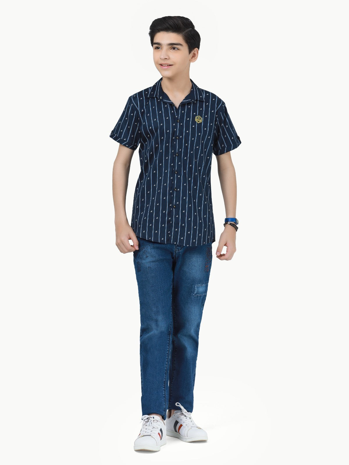 Boy's Navy Blue Shirt - EBTS23-27413