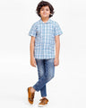 Boy's Blue Multi Shirt - EBTS23-27482