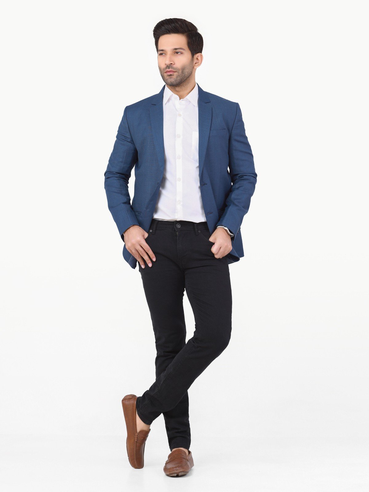 Blue Blazer Casual Summer Blazer Mens Cotton Blazer Mens Casual