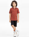 Boy's Dark Rust Polo Shirt - EBTPS24-045