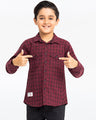 Boy's Maroon Shirt - EBTS23-27516