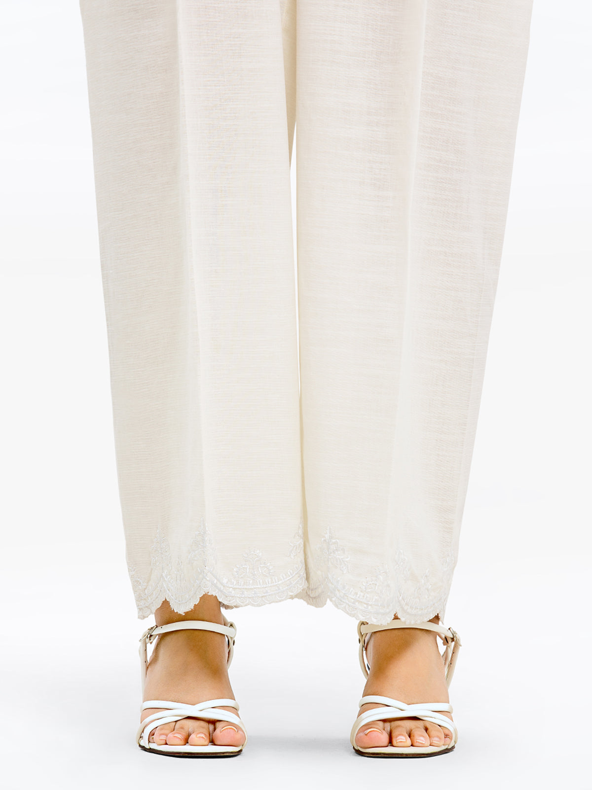 Women's White Trouser - EWBE23-76527