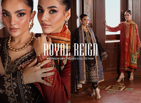 Women’s Unstitched Embroidered Khaddar 3 Piece Suit – Winter Festive Fashion for Pakistani Women
