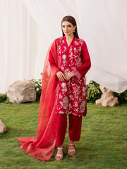 Embroidered Silk Suit - EWTPLED6-00063-3P