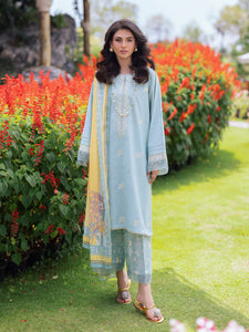 Unstitched Mist Green Embroidered Cambric 3 Piece - EWU5V2-31034-3P