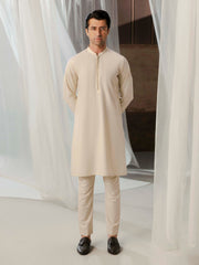 Men's Cream Kurta Pajama - EMTKPT5-074