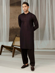 Men's Deep Purple Kurta Shalwar - EMTKST5-99594
