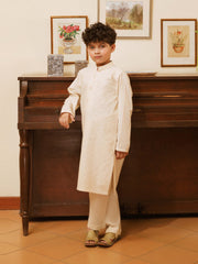 Boy's Cream Kurta Pajama - EBTKP5-025