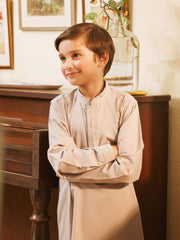 Boy's Light Grey Kurta Shalwar - EBTKS5-4030