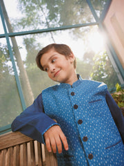 Boy's Blue Waist Coat Suit - EBTWCS5-25211