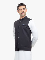 Men's Black Waist Coat - EMTWC5-35938