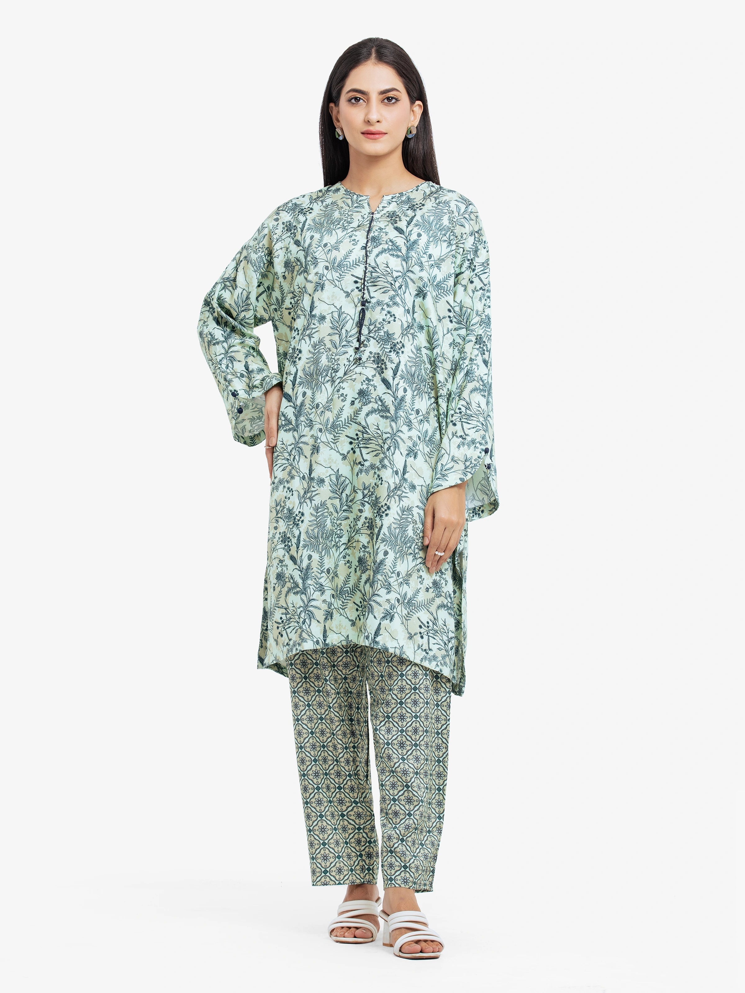 Pret 2Pc Printed Viscose Shirt Trouser - EWTKP24-81383ST