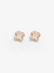 Petal Glow Gold Studs - EAWE5-136
